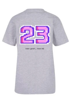 F4NT4STIC Silvester Party Happy People Only - T-Shirt Print - Heather Grey -Olivia c0a3bf13e874415783cb17df589957df