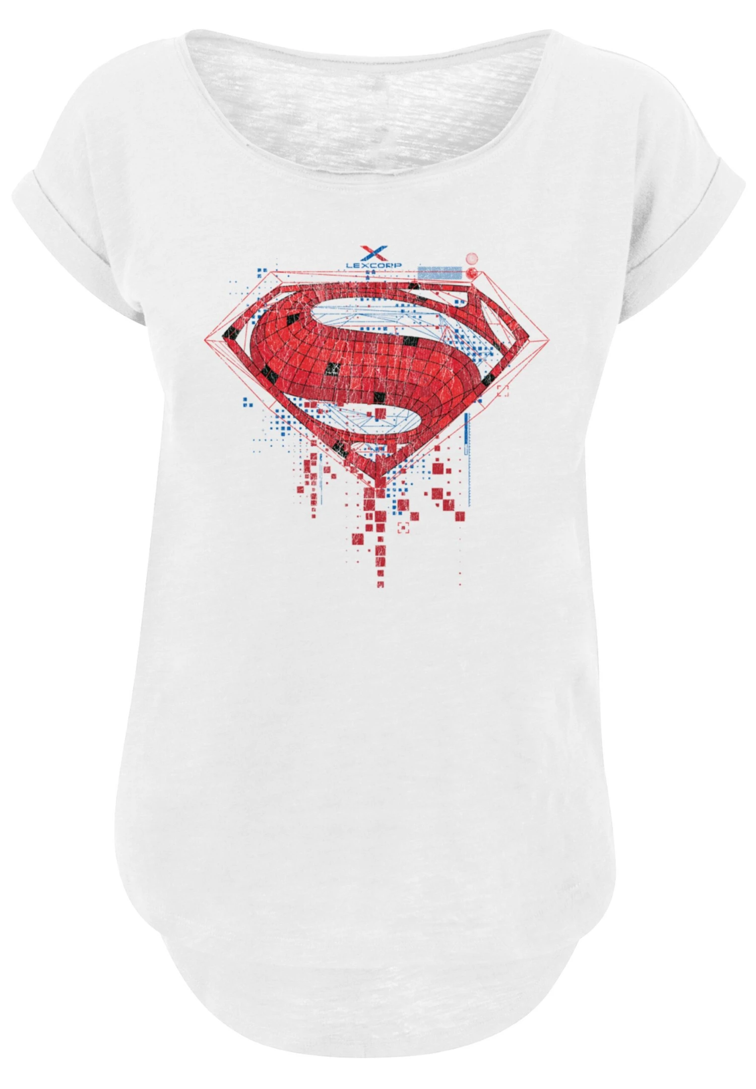 F4NT4STIC Dc Comis Superhelden Superman Geo - T-Shirt Print - White 6 F4NT4STIC Dc Comis Superhelden Superman Geo - T-Shirt Print - White - Afbeelding 4