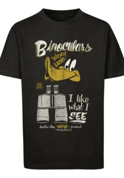 F4NT4STIC Looney Tunes Daffy Duck Binoculars Vintage - T-Shirt Print - Black -Olivia c4f4211976c1442694628eba689a8c5c