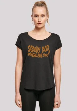 F4NT4STIC Scooby Doo Where Are You Spooky - T-Shirt Print - Black