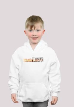 F4NT4STIC Star Wars The Mandalorian Logo Premium Krieg Der Sterne Fan Me - Hoodie - White