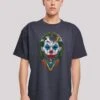 F4NT4STIC Cyberpunk Joker Cyberpunk Styles - T-Shirt Print - Navy -Olivia ce3644dffa5844e8a636a350ce5ab9e6