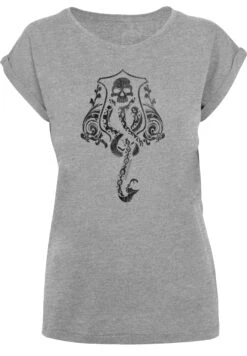 F4NT4STIC Harry Potter Dark Mark Crest - T-Shirt Print - Heather Grey -Olivia d10f4d4b1a6642818971017b943a05e0