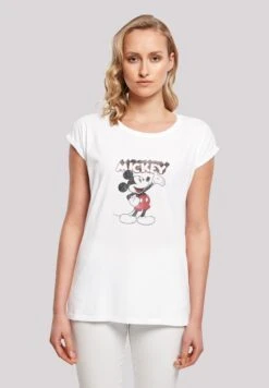 F4NT4STIC Disney Mickey Mouse Presents Classic Micky Maus - T-Shirt Print - White