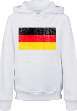 F4NT4STIC Germany Deutschland Flagge Distressed - Hoodie - Weiß -Olivia d2525e3ee5b24ced94e828eb766958d3