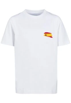 F4NT4STIC Spanien Flagge - T-Shirt Print - Weiß -Olivia d58d716728e54791a994df4d7a660b96