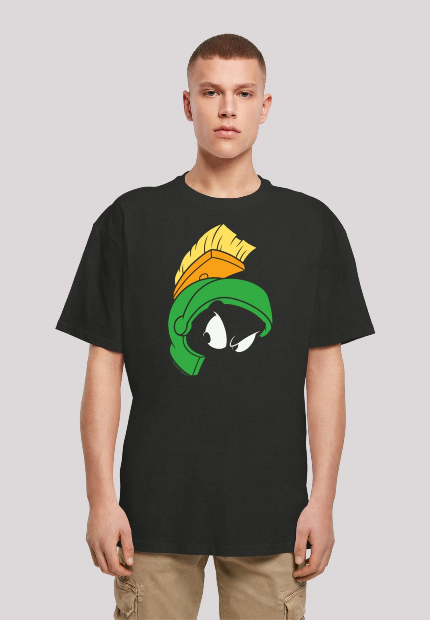 F4NT4STIC Looney Tunes Marvin The Martian Face - T-Shirt Print - Black 3 F4NT4STIC Looney Tunes Marvin The Martian Face - T-Shirt Print - Black