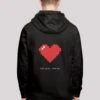 F4NT4STIC Pixel Herz Happy New Year Silvester - Hoodie - Black