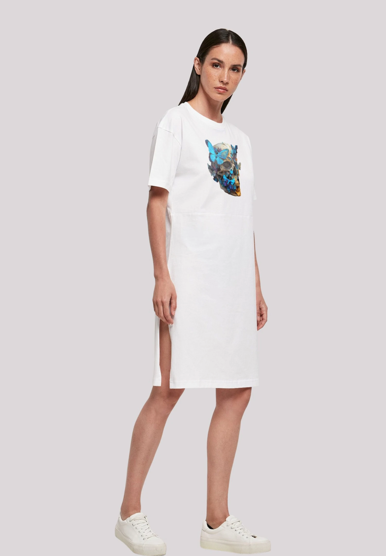 F4NT4STIC Skull- Jerseyjurk - Weiß 4 F4NT4STIC Skull- Jerseyjurk - Weiß - Afbeelding 2