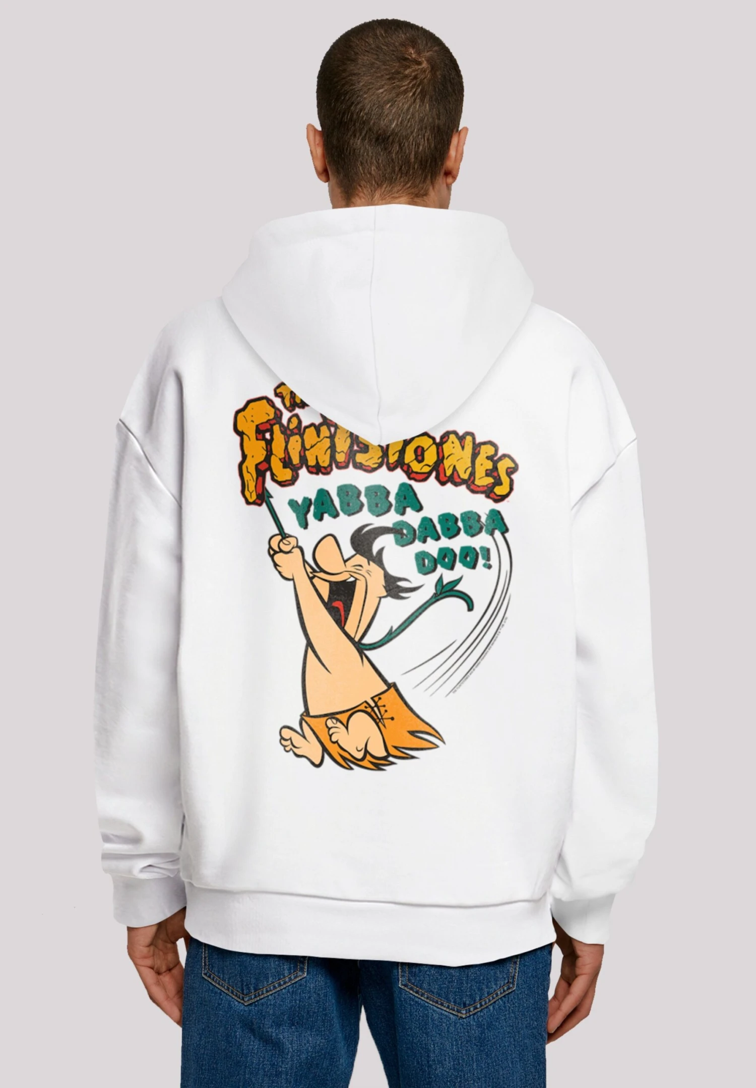 F4NT4STIC The Flinstones Fred Yabba Dabba Doo- Hoodie - White 3 F4NT4STIC The Flinstones Fred Yabba Dabba Doo- Hoodie - White