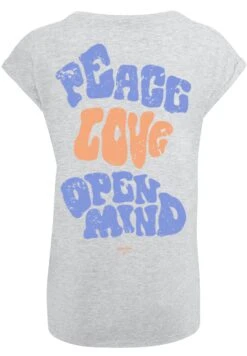 F4NT4STIC Peace Love And Open Mind - T-Shirt Print - Heather Grey -Olivia dc3efb773ff2431192f25e74b67a5289