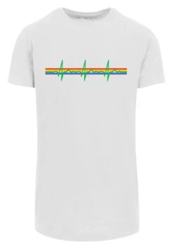 F4NT4STIC Long Cut Floyd Prism Heartbeat Rainbow Regenbogen - T-Shirt Print - White -Olivia de6c3abedf5b4e009db9bbcf1b1c5928