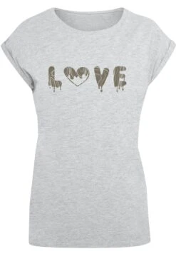 F4NT4STIC Valentinstag Love- T-Shirt Print - Heather Grey -Olivia e080dfb96995443c8773c0c11afac460