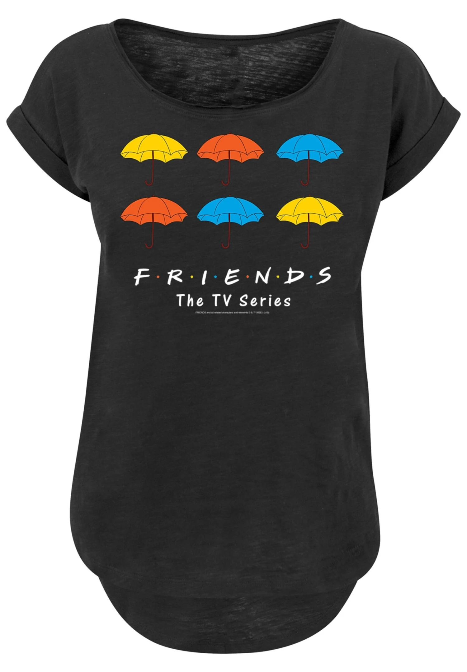 F4NT4STIC Friends Bunte Regenschirme - T-Shirt Print - Black 8 F4NT4STIC Friends Bunte Regenschirme - T-Shirt Print - Black - Afbeelding 6