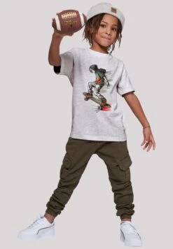 F4NT4STIC Skateboarder - T-Shirt Print - Heather Grey