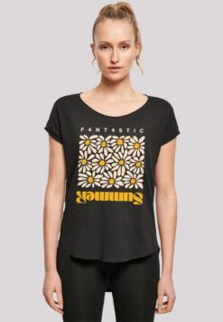 F4NT4STIC Sommer Sonnenblume - T-Shirt Print - Schwarz