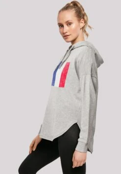 F4NT4STIC Frankreich Flagge Distressed - Hoodie - Grey -Olivia e34e04d545514cc09276e90e03433244