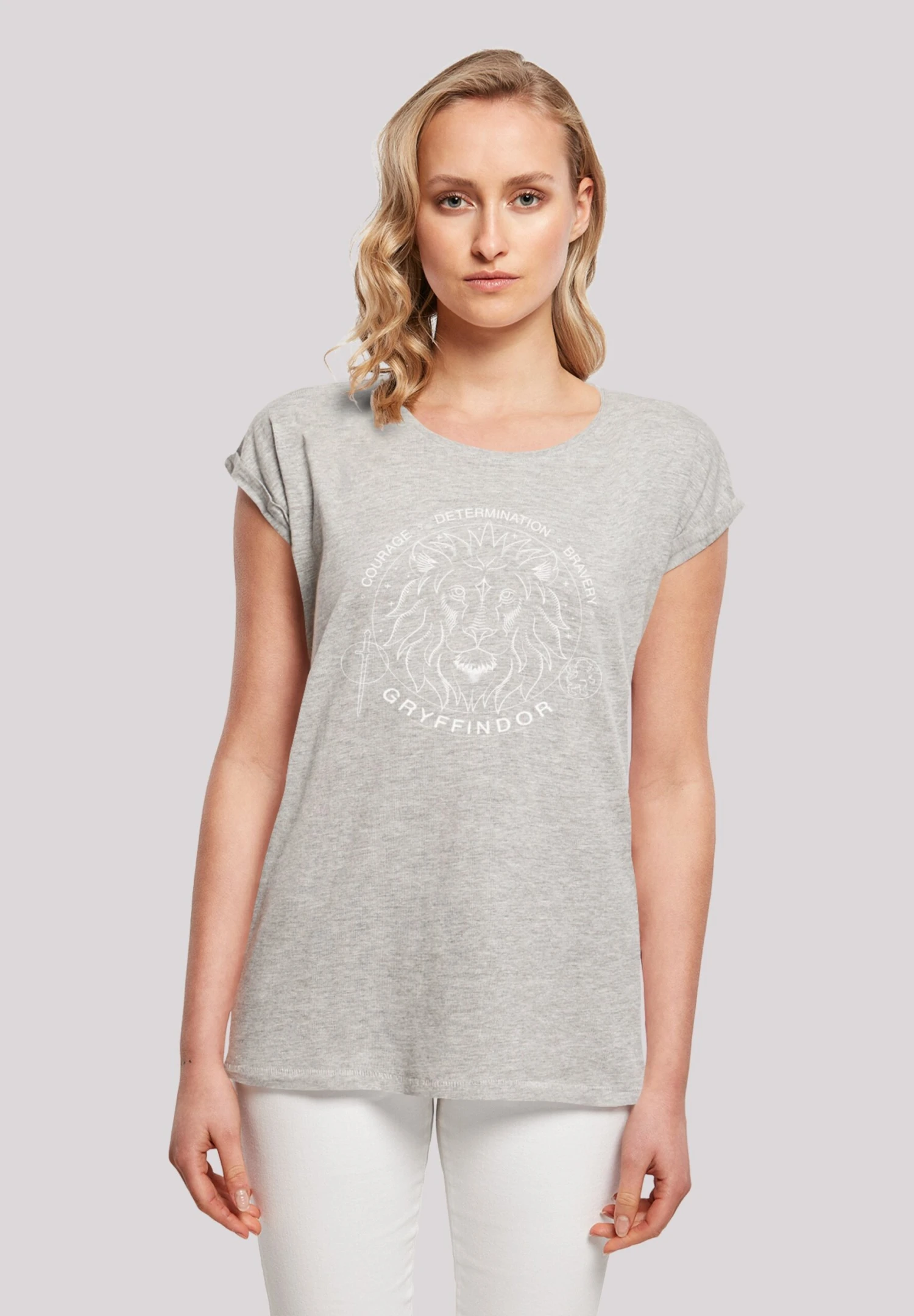 F4NT4STIC Harry Potter Gryffindor Seal - T-Shirt Print - Heather Grey 3 F4NT4STIC Harry Potter Gryffindor Seal - T-Shirt Print - Heather Grey