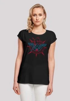 F4NT4STIC Dc Comics Warrior Shield - T-Shirt Print - Black