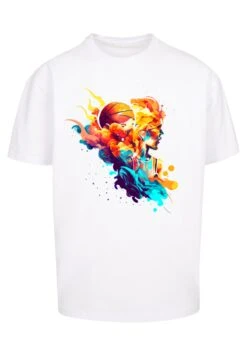 F4NT4STIC Basketball Sport Player- T-Shirt Print - Weiß -Olivia e6ef67f5349f45ad95f6b5db74a00b68