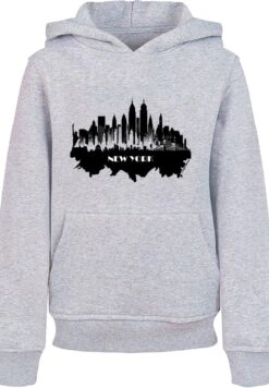 F4NT4STIC Cities Collection - New York Skyline - Hoodie - Heather Grey -Olivia eb9e84ecdacb46dbb5673f21347f293d