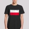 F4NT4STIC Polen Flagge Distressed - T-Shirt Print - Schwarz -Olivia ebf05657086c4897921e252850bb7b3b