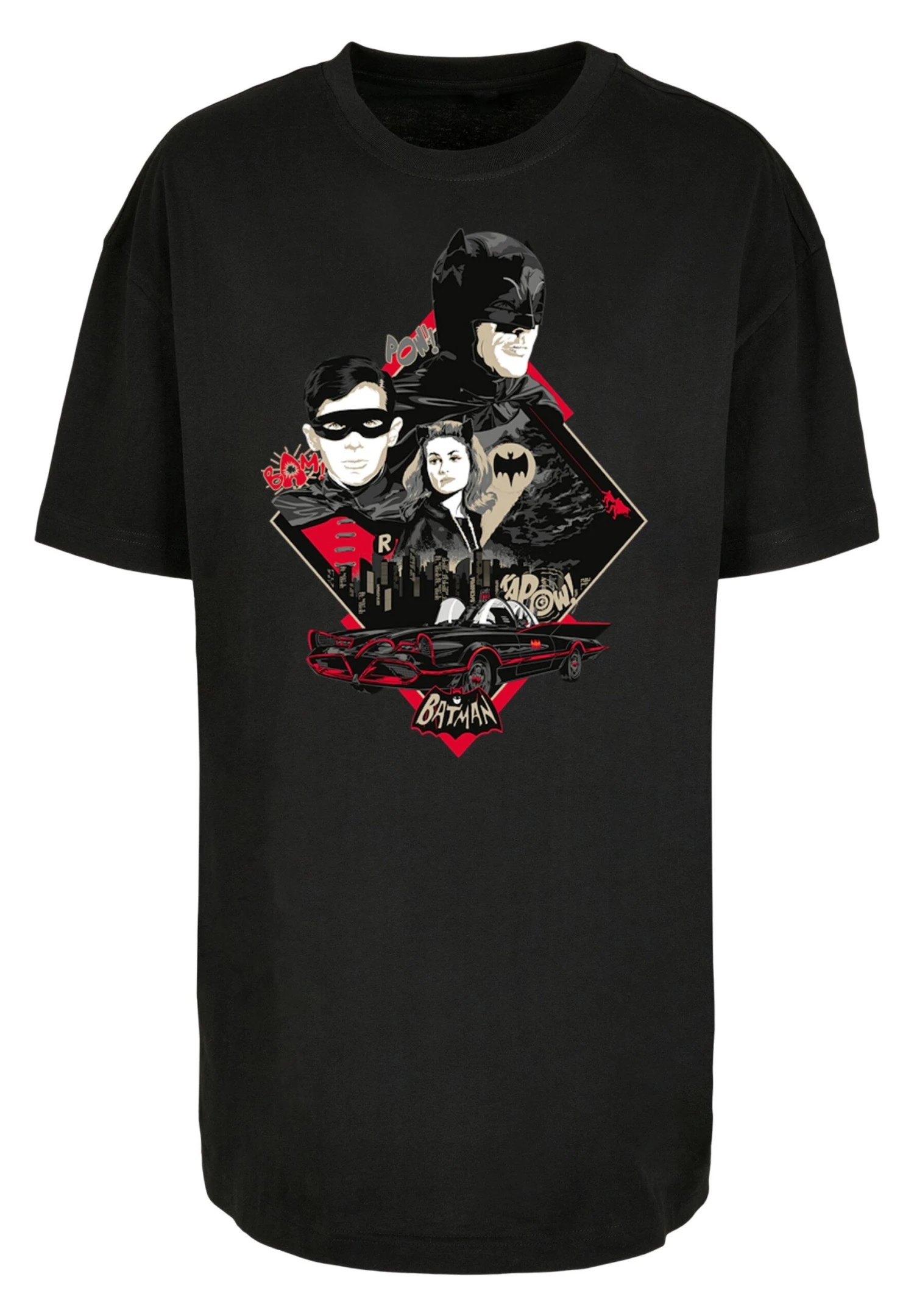 F4NT4STIC Batman Tv Series Character Skyline - T-Shirt Print - Black 8 F4NT4STIC Batman Tv Series Character Skyline - T-Shirt Print - Black - Afbeelding 6