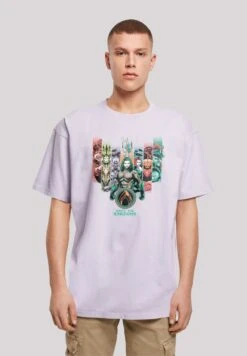 F4NT4STIC Dc Comics Aquaman Unite The Kingdoms - T-Shirt Print - Lilac
