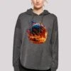 F4NT4STIC Basketball On Fire Sport- Hoodie - Charcoal -Olivia efce84975604404686c63b948798cfb7