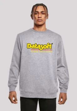 F4NT4STIC Retro Gaming Datasoft Logo- Sweater - Heather Grey