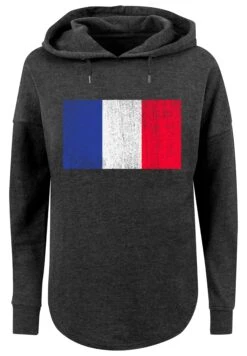F4NT4STIC Frankreich Flagge Distressed - Hoodie - Charcoal -Olivia f2cce66b057b41a1af7c821037f08173