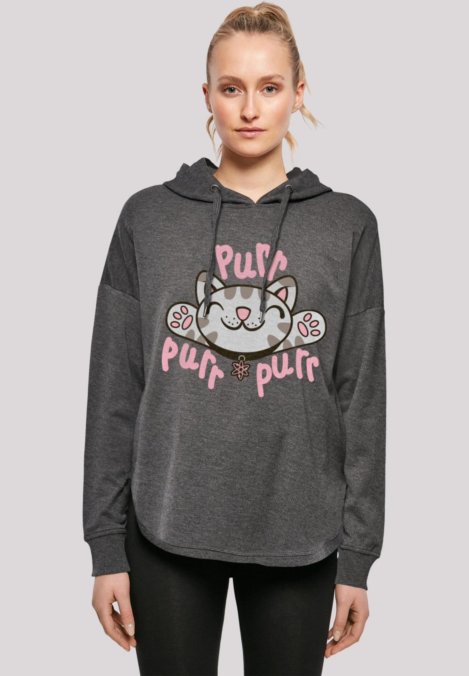 F4NT4STIC Kitty Katze Purr - Hoodie - Charcoal 3 F4NT4STIC Kitty Katze Purr - Hoodie - Charcoal