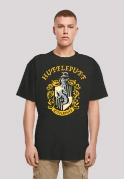 F4NT4STIC Harry Potter Hufflepuff Crest - T-Shirt Print - Black
