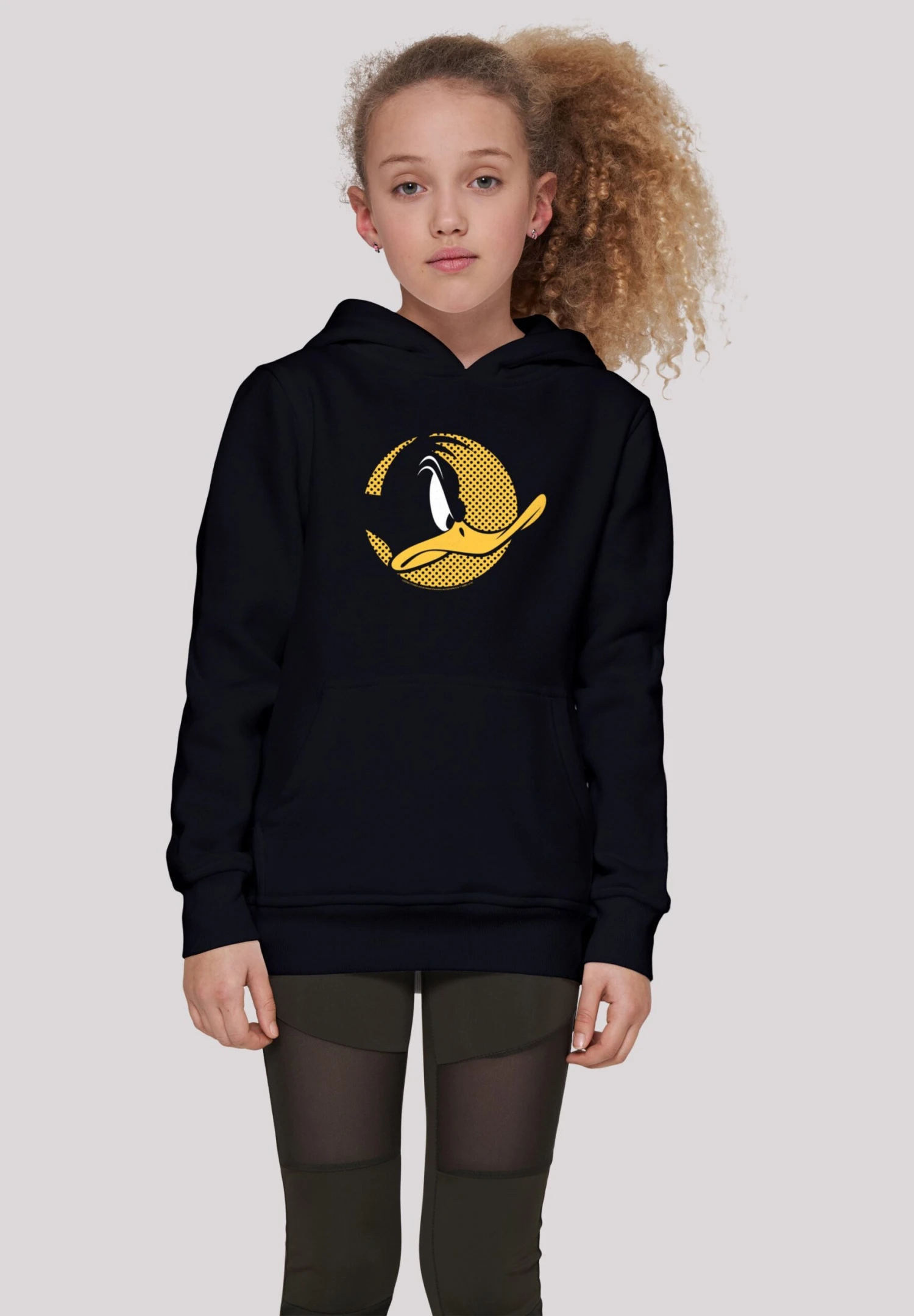F4NT4STIC Looney Tunes Daffy Duck Dotted Cartoon Logo - Hoodie - Black 3 F4NT4STIC Looney Tunes Daffy Duck Dotted Cartoon Logo - Hoodie - Black