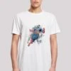 F4NT4STIC Marvel Avengers Captain America Splash - T-Shirt Print - White -Olivia fcd0419be9fc4069b4b0685884891e72