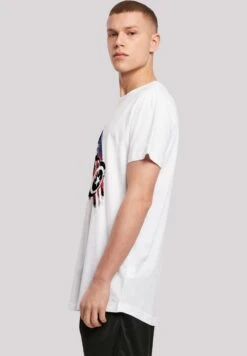 F4NT4STIC Marvel Avengers Captain America Streaks - T-Shirt Print - White -Olivia fcf305a79b2145388058c9e9d74f3d77